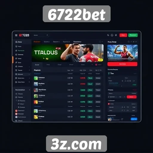 Análise da interface do usuário do site 6722bet